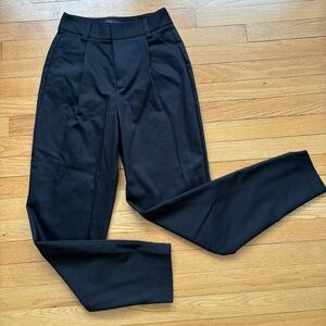 Alice & Olivia Black Tailored High Waisted Pants Trousers